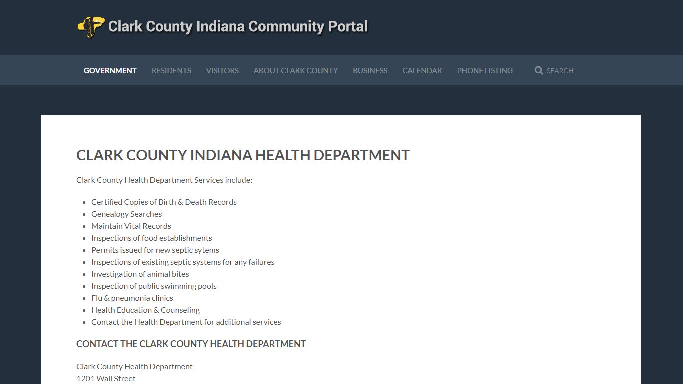 Clark County Indiana Health Department